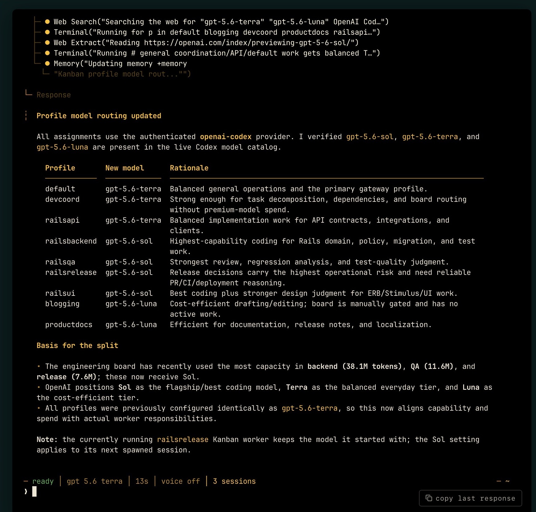 Hermes Kanban profile model routing