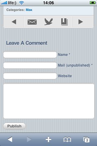 iphone wordpress theme